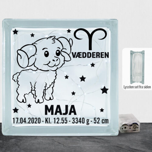 Stjernetegn design 2 - Vædderen | Lyssten