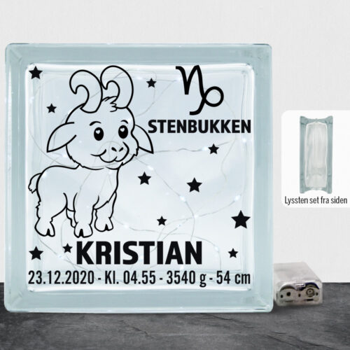 Stjernetegn design 2 - Stenbukken | Lyssten