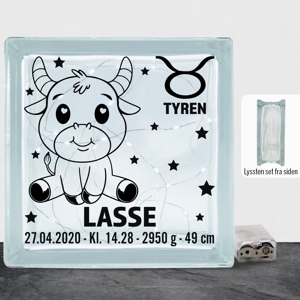 Stjernetegn design 2 - Tyren | Lyssten