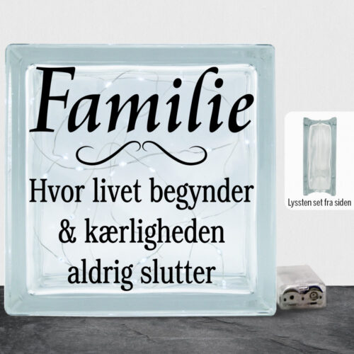 Familie hvor livet begynder - design 1 | Lyssten