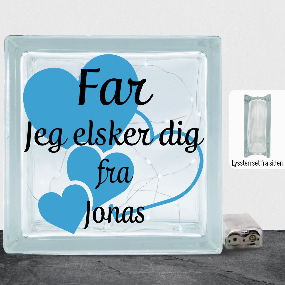 Far jeg elsker dig m. hjerter | Lyssten