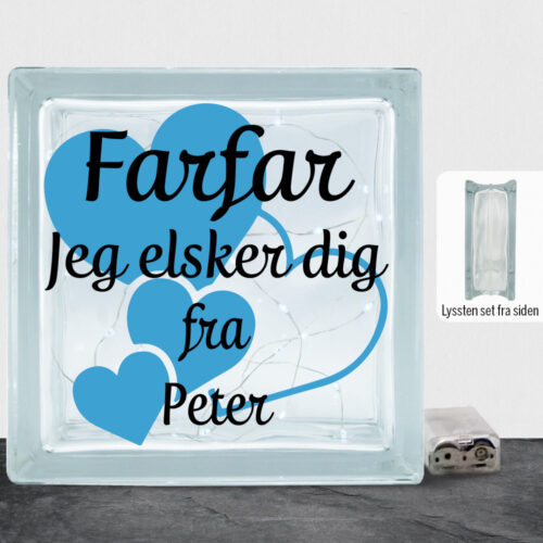 Farfar jeg elsker dig m. hjerter | Lyssten