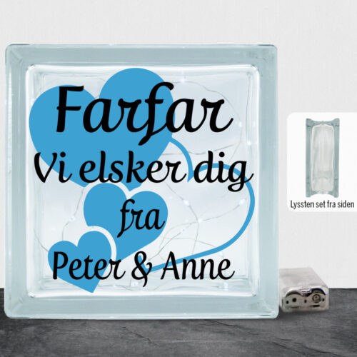 Farfar jeg elsker dig m. hjerter | Lyssten - Image 2