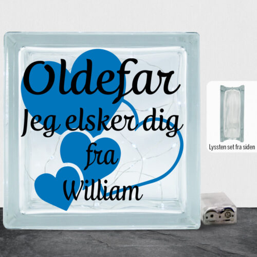 Oldefar jeg elsker dig m. hjerter | Lyssten