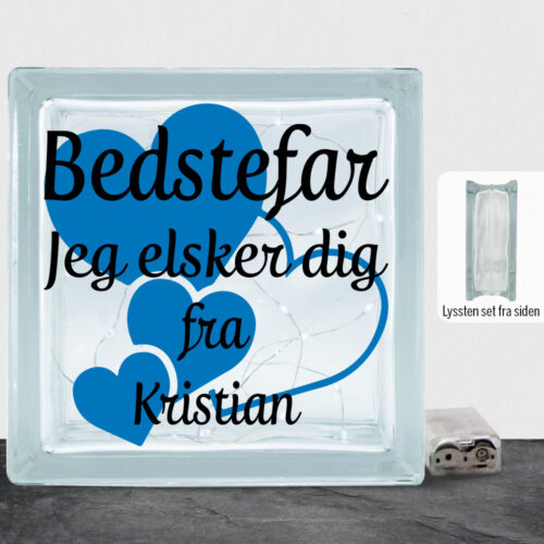 Bedstefar jeg elsker dig m. hjerter | Lyssten