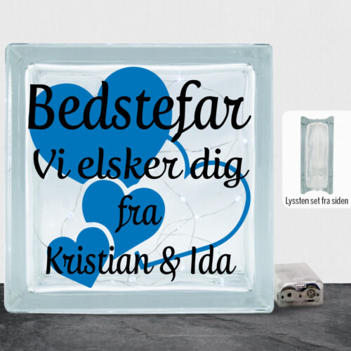 Alternative view of Bedstefar jeg elsker dig m. hjerter | Lyssten