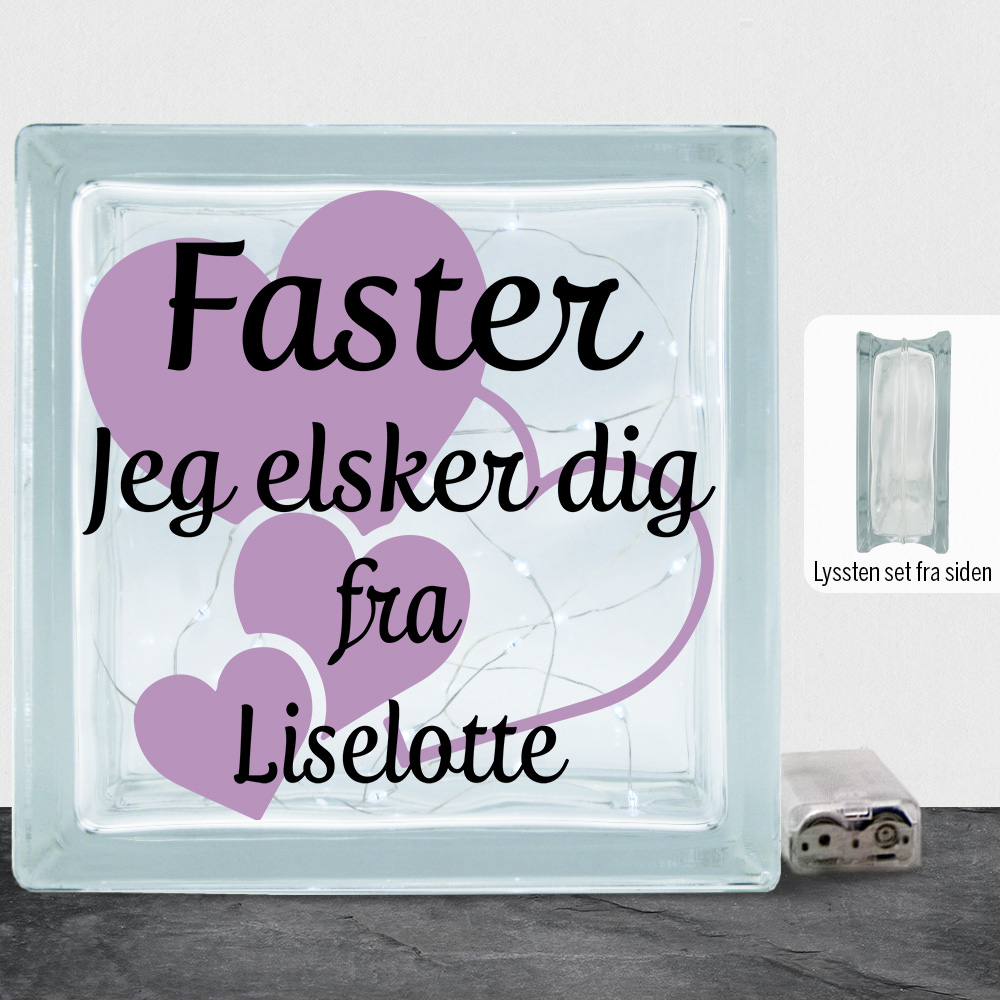 Faster jeg elsker dig m. hjerter | Lyssten