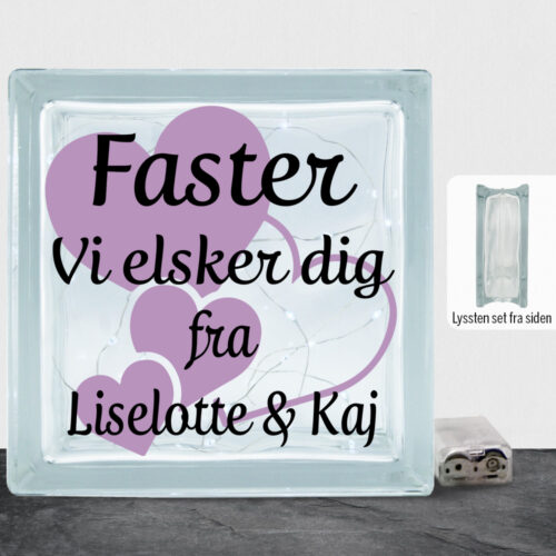 Alternative view of Faster jeg elsker dig m. hjerter | Lyssten