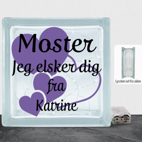 Moster jeg elsker dig m. hjerter | Lyssten