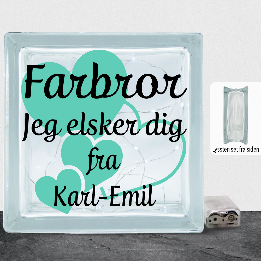 Farbror jeg elsker dig m. hjerter | Lyssten