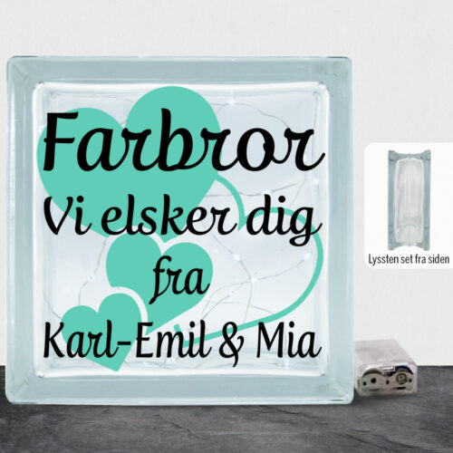 Farbror jeg elsker dig m. hjerter | Lyssten - Image 2