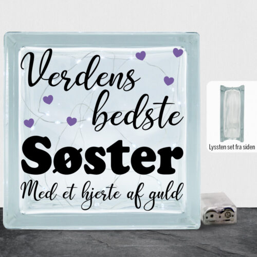 Verdens bedste søster - design 1 | Lyssten