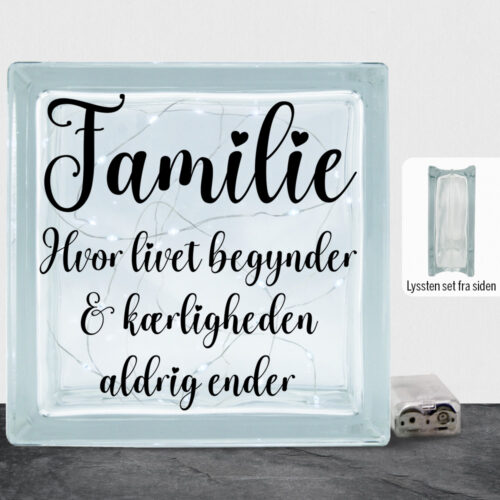 Familie hvor livet begynder - design 2 | Lyssten