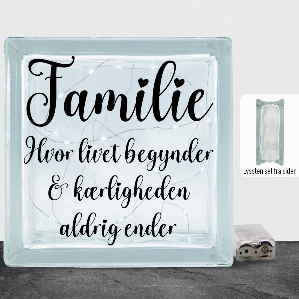 Familie hvor livet begynder - design 2 | Lyssten
