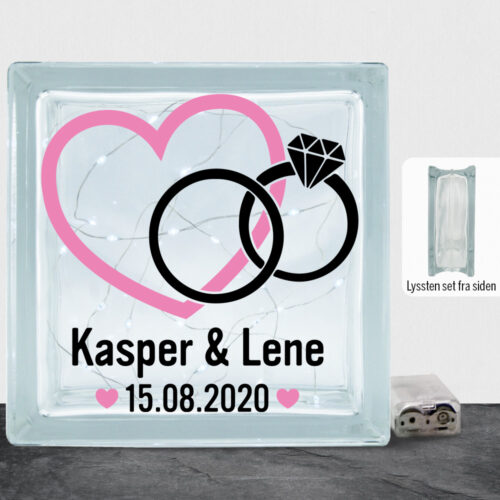 Hjerte m. ringe design 1 | Lyssten