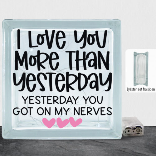 I love you more than yesterday... | Lyssten