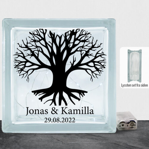 Hjertetræ m. navne | Lyssten