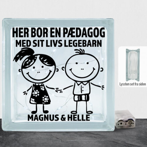 Her bor en pædagog design 1 | Lyssten
