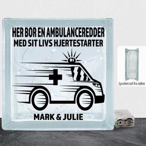 Her bor en ambulanceredder design 1 | Lyssten