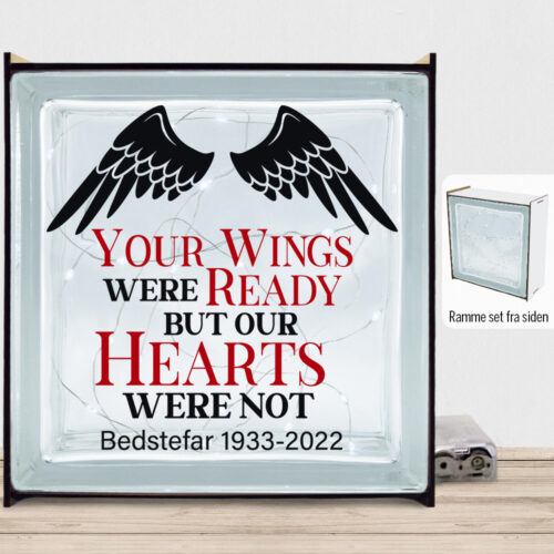 Your wings were ready... | Lyssten med ramme (farvet overflade)