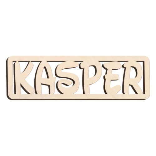 Alternative view of Navn med ramme udskåret #1 | Bordkort (poppel krydsfinér)