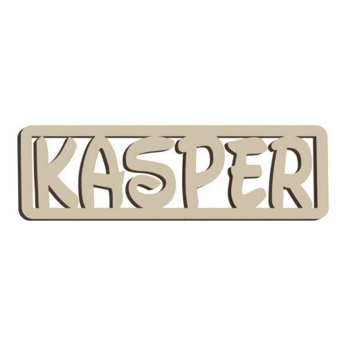 Alternative view of Navn med ramme udskåret #1 | Bordkort (farvet overflade)