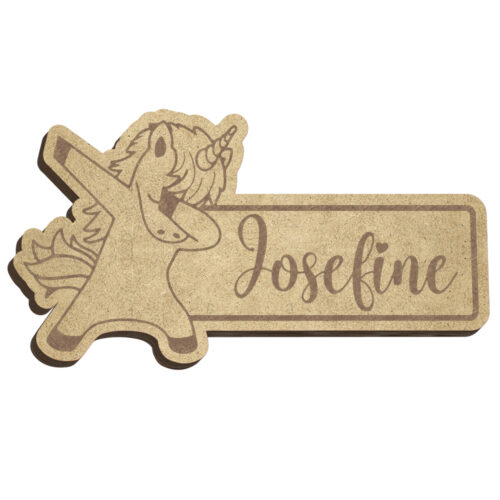 Alternative view of Cool unicorn | Bordkort (træfiber)