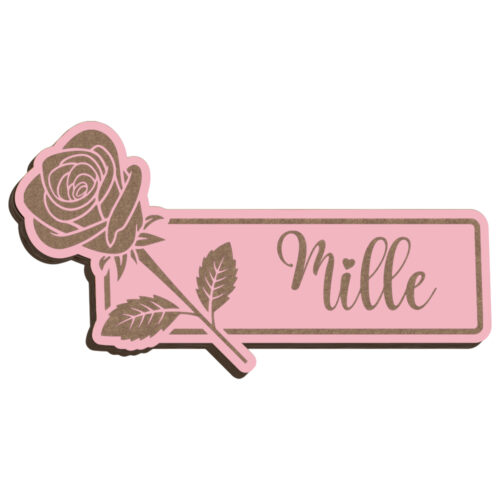 Rose #1 | Bordkort (farvet overflade) - Image 2