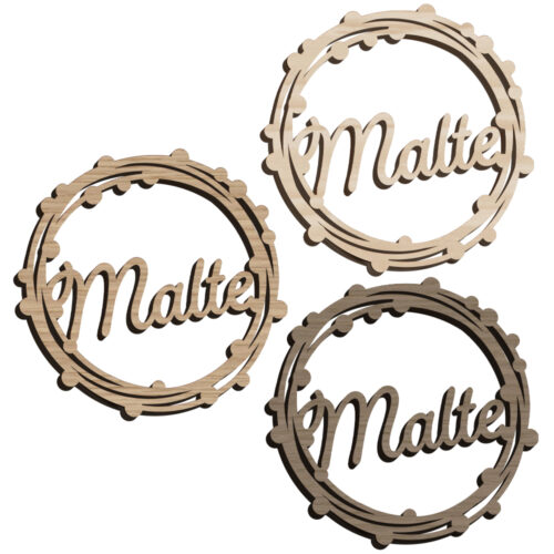 Alternative view of Dahlia Circle | Bordkort (træfinér)