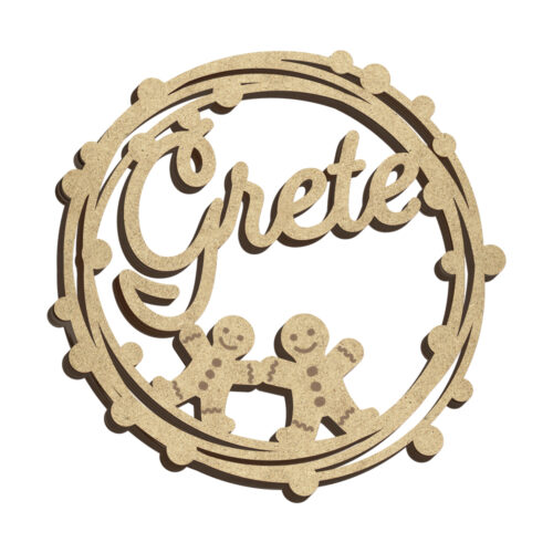 Dahlia Circle - Gingerbread man | Bordkort (træfiber) - Image 2