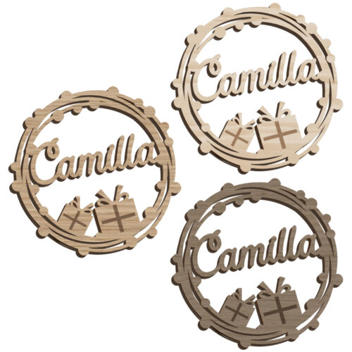 Dahlia Circle - Christmas gifts | Bordkort (træfinér) - Image 2