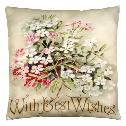 With best wishes | Pyntepudebetræk med print