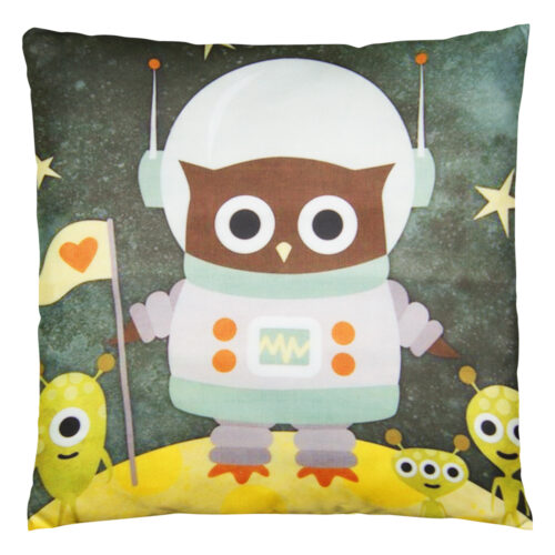 Cartoon owl in space | Pyntepudebetræk med print