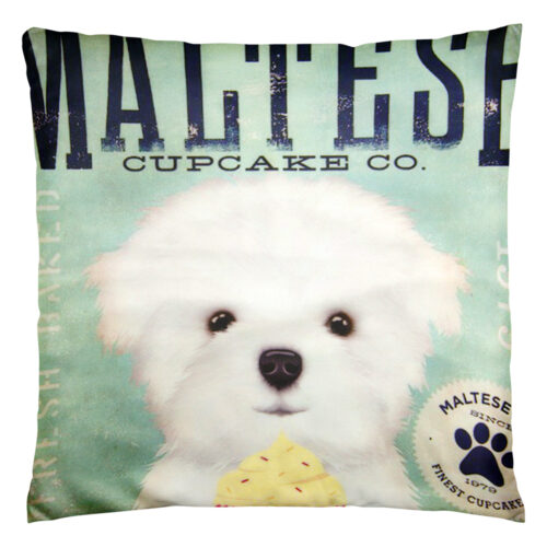 Dog face - maltese | Pyntepude med print