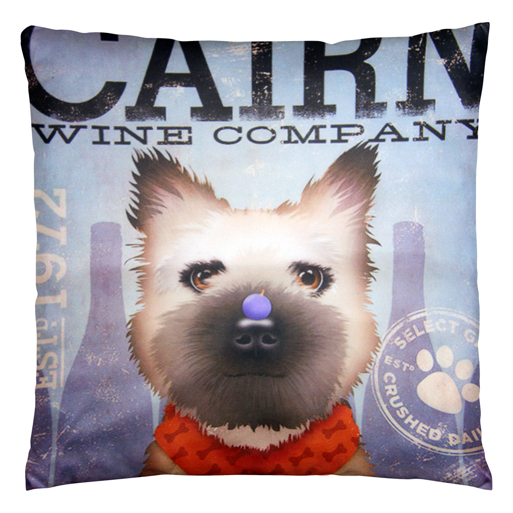 Dog face - cairn | Pyntepude med print