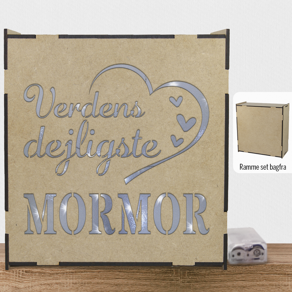 Verdens dejligste mormor | Lyskasse (træfiber)