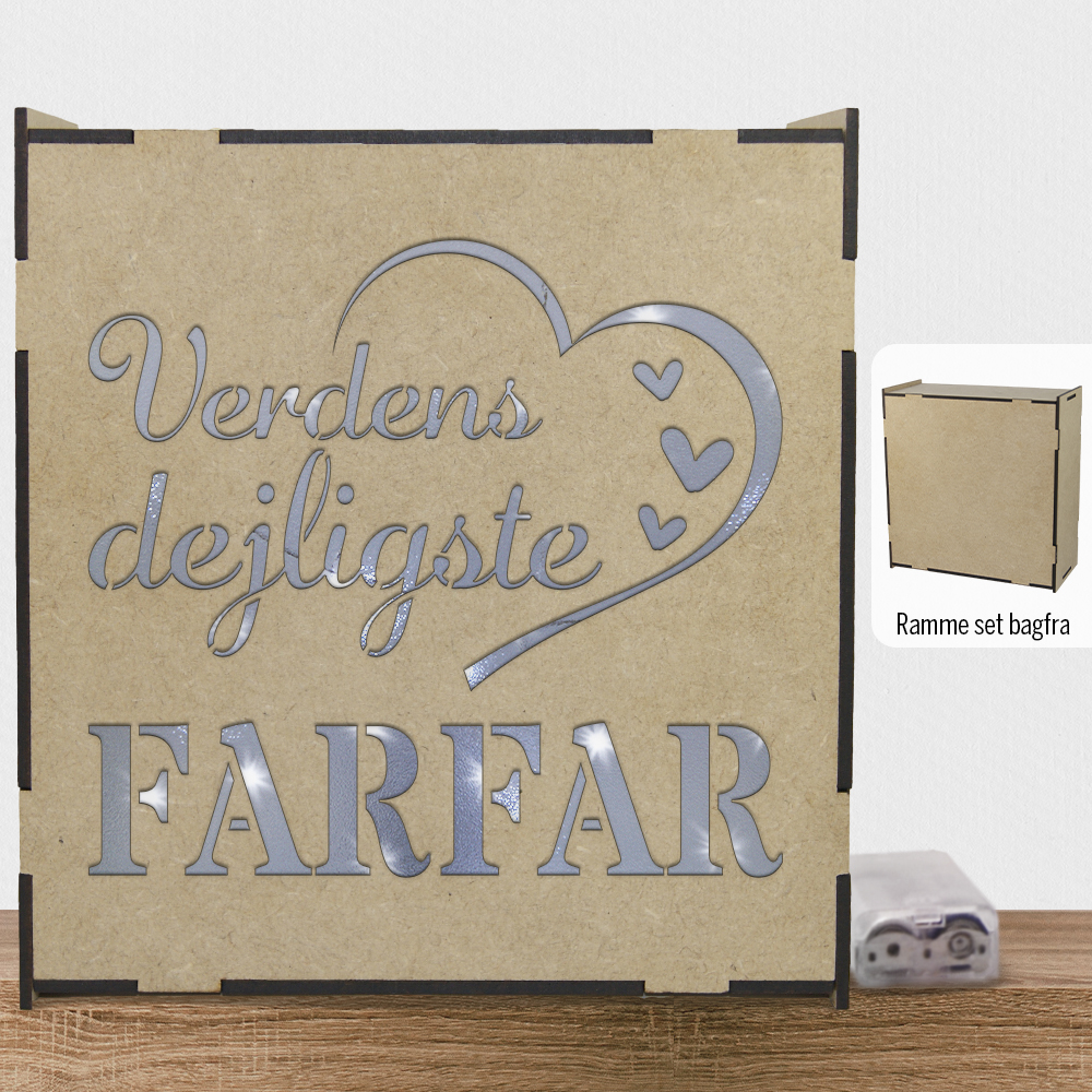 Verdens dejligste farfar | Lyskasse (træfiber)