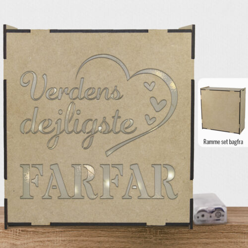 Alternative view of Verdens dejligste farfar | Lyskasse (træfiber)