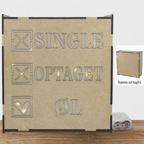 Alternative view of Single - optaget - øl | Lyskasse (træfiber)