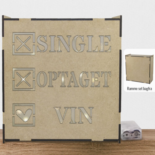 Alternative view of Single - optaget - vin | Lyskasse (træfiber)
