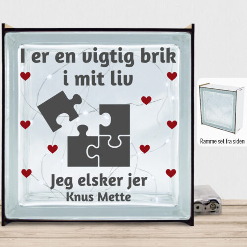 I er en vigtig brik... | Lyssten med ramme (farvet overflade)
