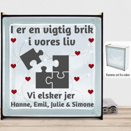 I er en vigtig brik... | Lyssten med ramme (farvet overflade) - Image 2