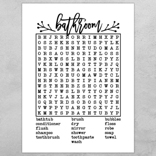 Bathroom words | Plakat
