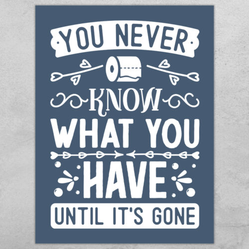 You never know what you have... full color  | Plakat