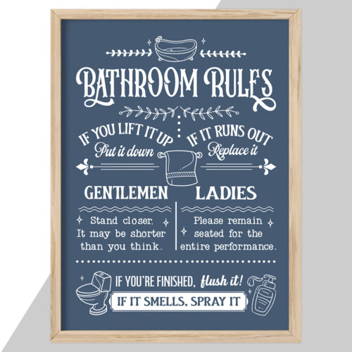 Bathroom rules... full color  | Plakat - Image 2