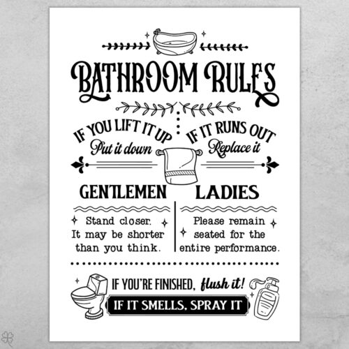 Bathroom rules... | Plakat