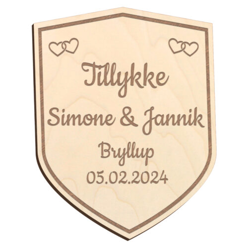 Våbenskjold design #1 | Æresport skilt (poppel træfinér) - Image 2