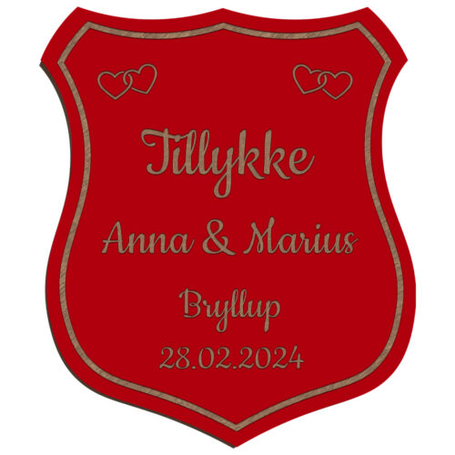 Våbenskjold design #2 | Æresport skilt (farvet overflade) - Image 2