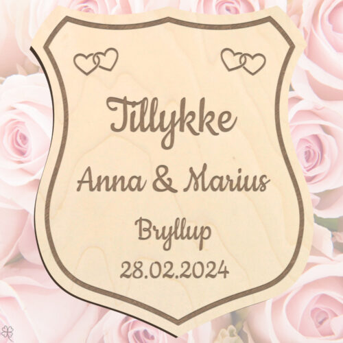 Våbenskjold design #2 | Æresport skilt (poppel træfinér)