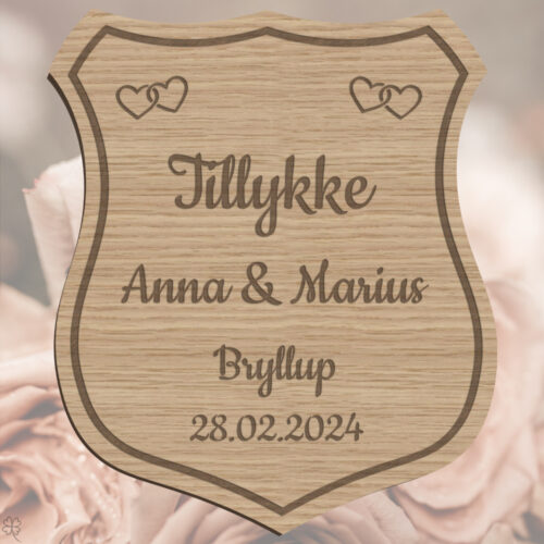 Våbenskjold design #2 | Æresport skilt (træfinér)